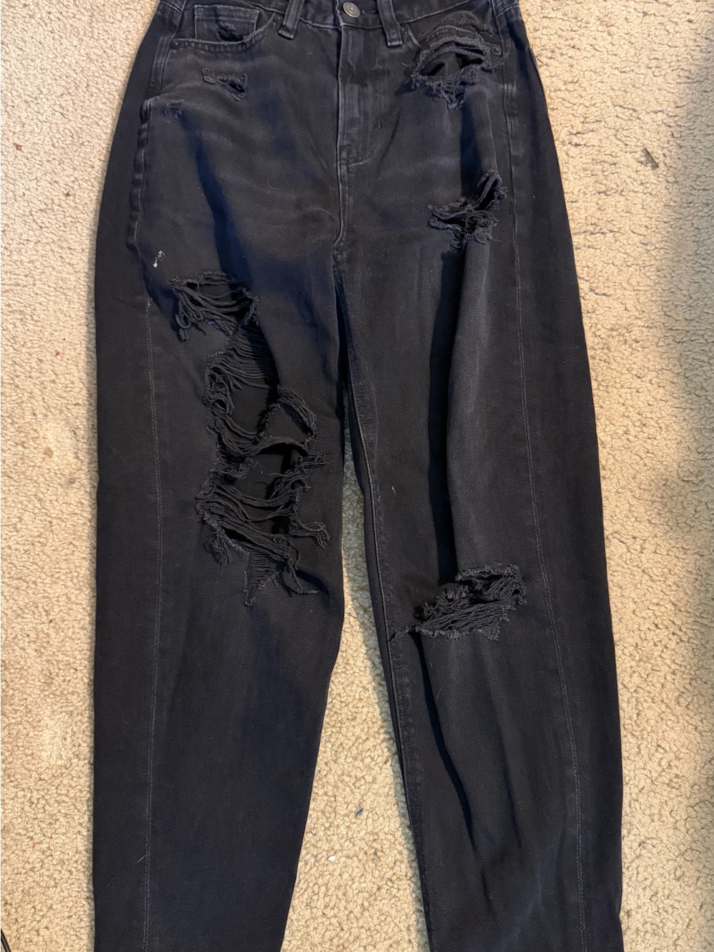 American Eagle Outfitters Black Jeans with Label Detail